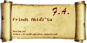 Frindt Abiáta névjegykártya